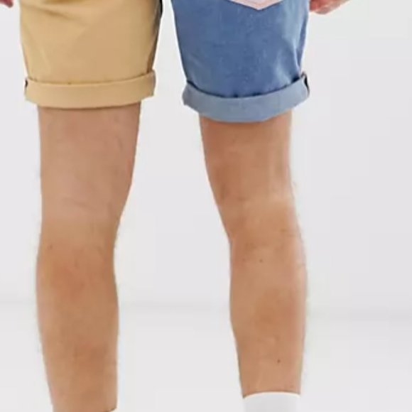 ASOS Color Block Denim Shorts - Picture 4 of 4